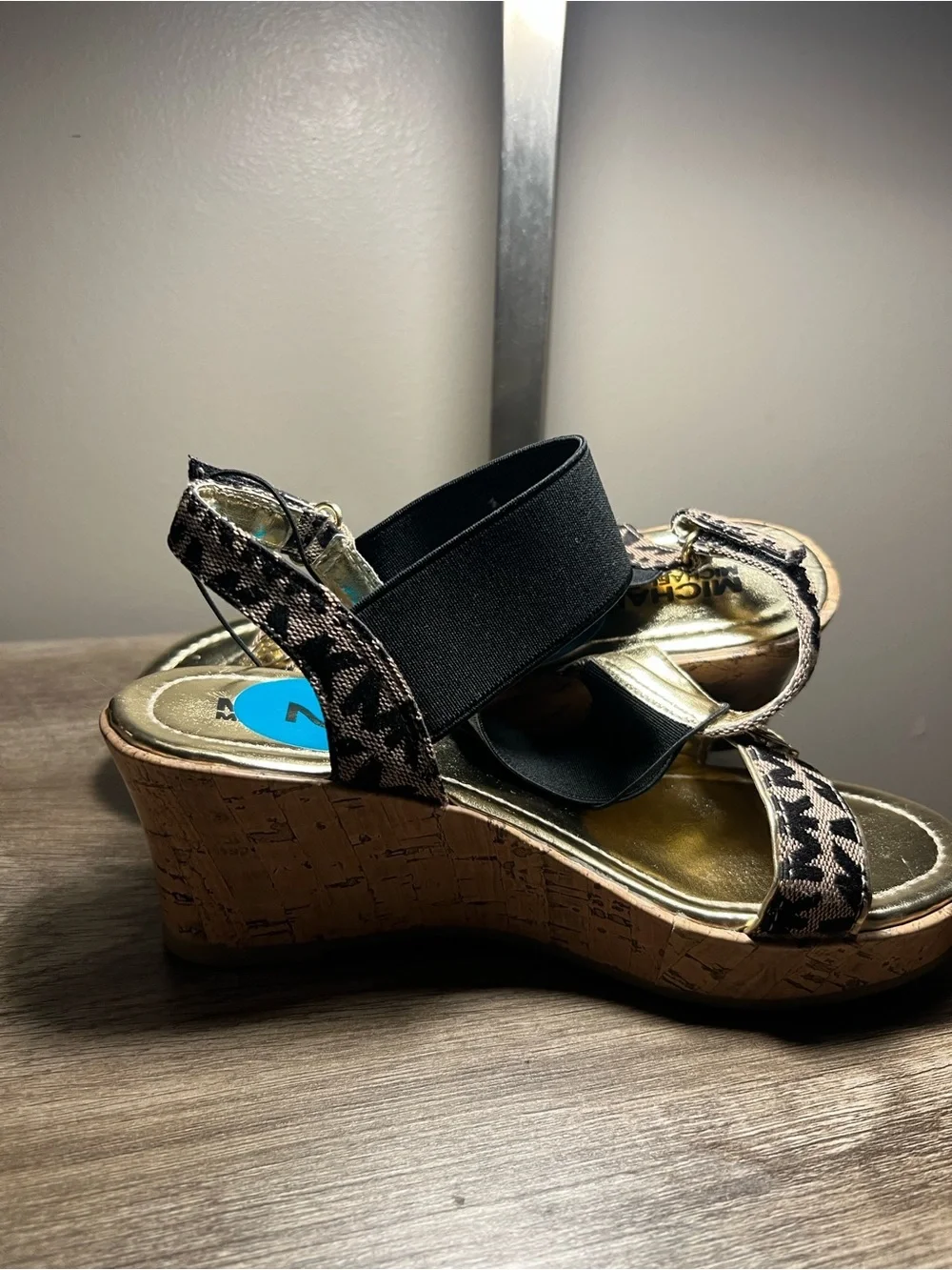 Michael Kors Brown Monogram & Gold Insole Girls' Sandals